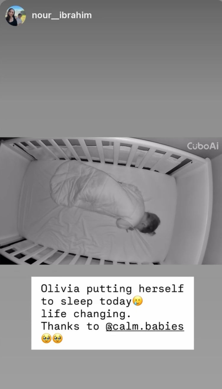 Person lying in a laundry basket with text overlay on a gray background