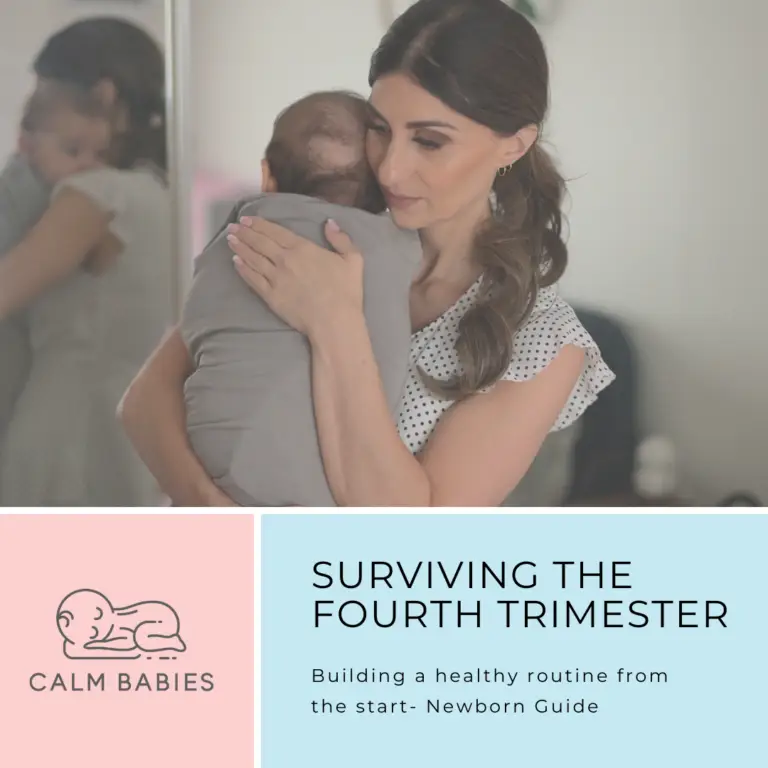 Carmel Morabito holding a baby - Calm Babies Sleep Consultant